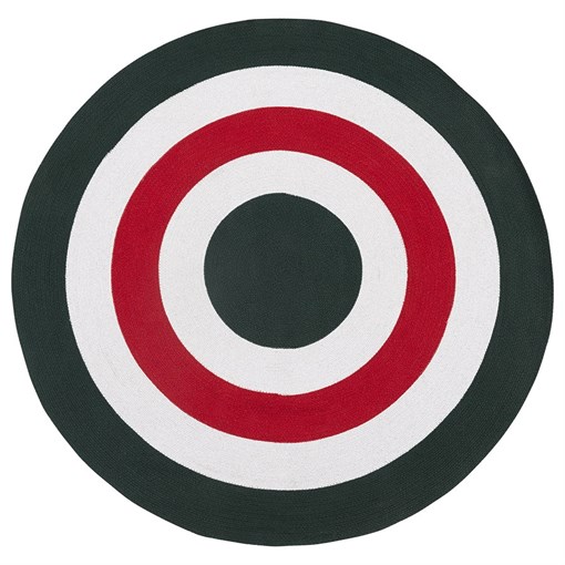 Ковер из хлопка Target темно-зеленого цвета из коллекции Ethnic, D150 см - фото 406227