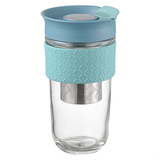 Кружка с ситечком Jaunt, 540 мл, голубая - фото 406630