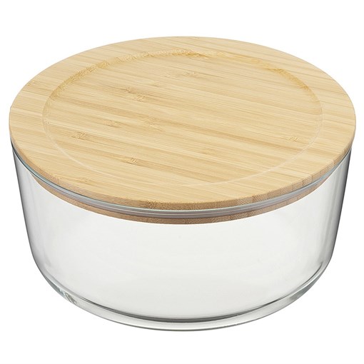 Контейнер стеклянный с бамбуковой крышкой, 1,7 л - фото 407059