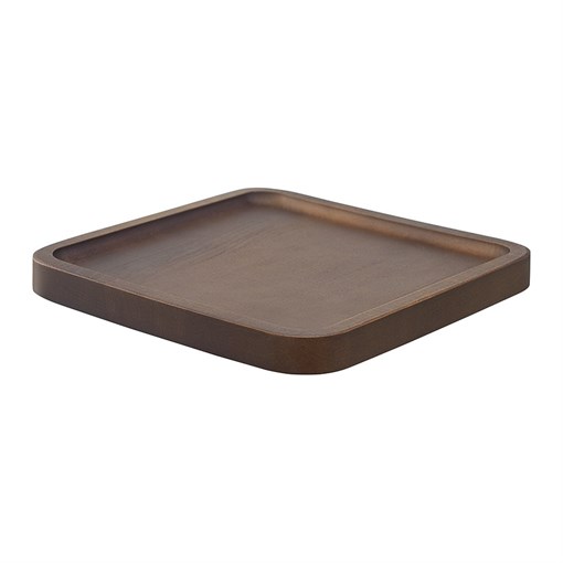 Поднос деревянный квадратный bernt, 20х20 см, орех - фото 407344