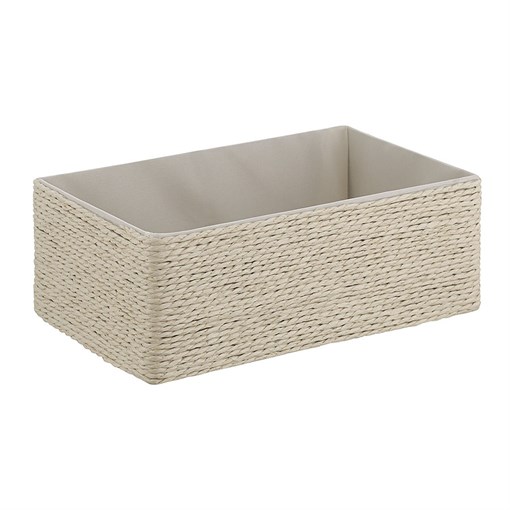 Корзина для хранения Lian, 26х16х10 см, светло-бежевая - фото 407384