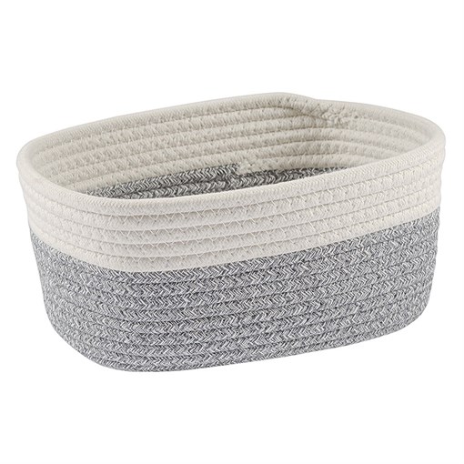 Корзина для хранения Filis, 25х18х13 см, кремовая/светло-серая - фото 407427