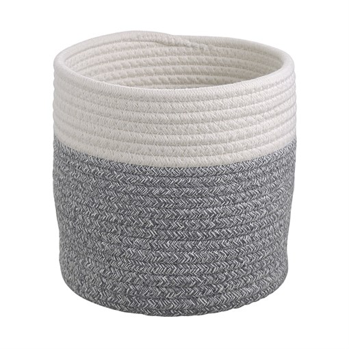 Кашпо Nygard, D20х19 см, кремовое/светло-серое - фото 407527