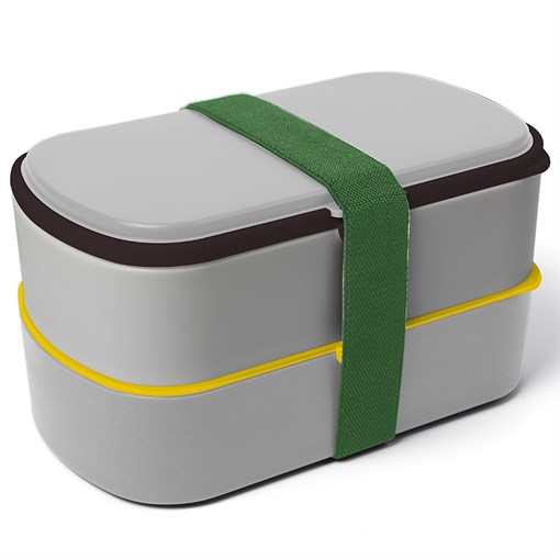 Ланч-бокс с приборами Food Time, 1 л, серый - фото 408065