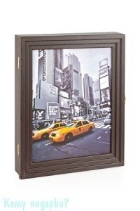 Ключница настенная "Нью-Йорк" на 7 ключей, 25х30 см - фото 42354