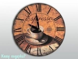 Часы настенные с рисунком "Чашка кофе" - фото 43300