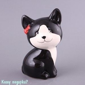 Копилка "Кошка черная", 17 см - фото 44045