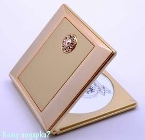 Зеркало с кристаллами "Gold", компактное, 5-кратное увеличение - фото 47449