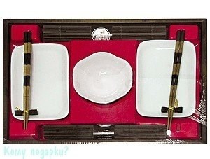 Подарочный набор для суши на 2 персоны, белый - фото 50229