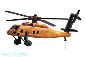 Модель вертолета, 19х6х8 см, коричневый - фото 50280