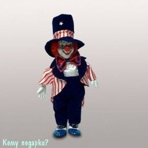 Фигурка музыкальная "Клоун", h=28 см, красно-синий - фото 50647