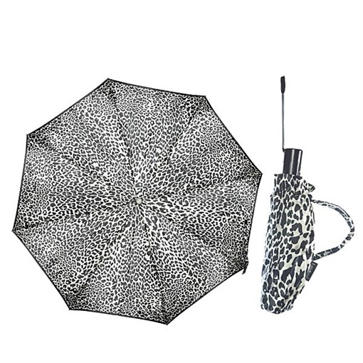 Зонт полный автомат Атласный Леопард цвет: черно-белый - фото 68598