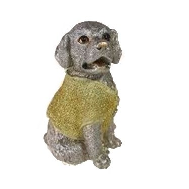 Фигура декоративная Щенок в золотом свитере 10х9.5х14.5см - фото 69196