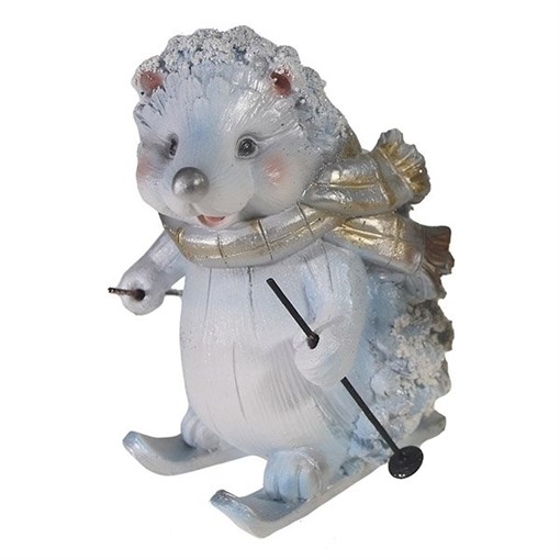 Фигура декоративная Еж в шарфике L8W8H16см - фото 69344