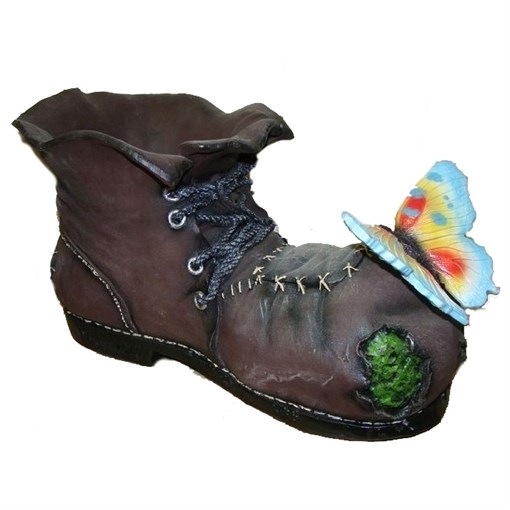 Кашпо декоративное Ботинок великана с бабочкой L43W26H25см - фото 69457