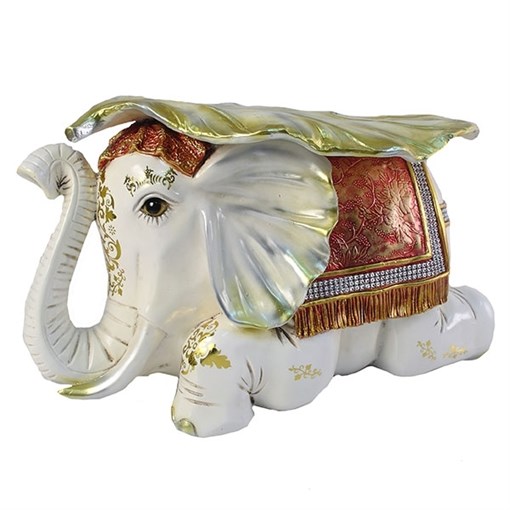 Изделие декоративное Слон цвет: слоновая кость L50W31H30см - фото 69591