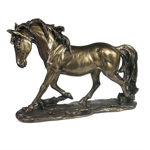 Изделие декоративное Лошадь цвет: темное золото L32W9H22см - фото 69629