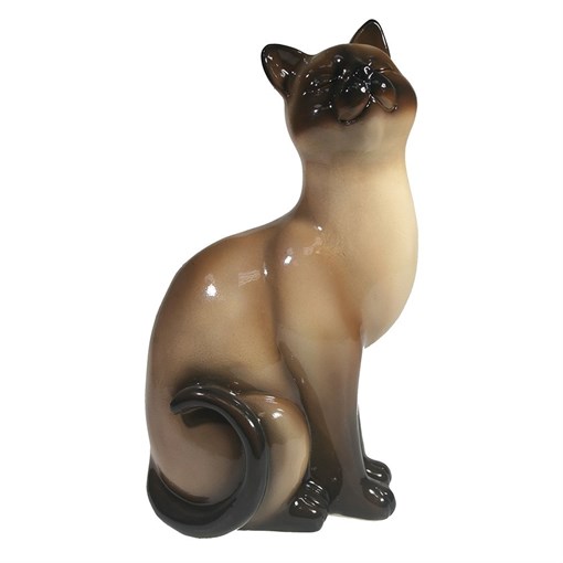 Фигура декоративная Кошка сиамская L12W9H21.5см - фото 69660