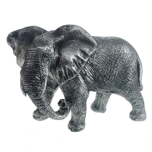 Фигура декоративная Слон африканский цвет: серебро L17.5W9H13см - фото 69670