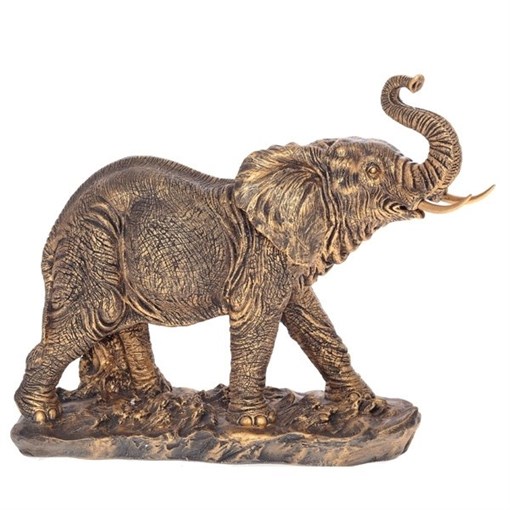 Фигура декоративная Слон цвет: бронза L43W17H36см - фото 69688