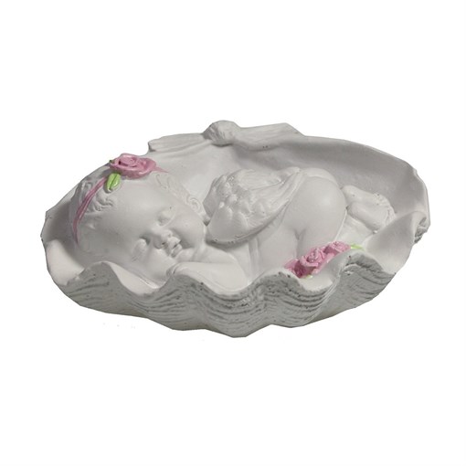 Фигура декоративная Ангел в ракушке L9W12Н5.5см - фото 69827