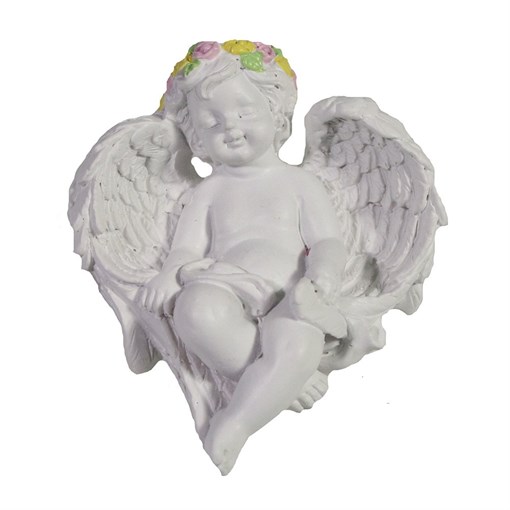Фигура декоративная Спящий ангел L7W6H3.5см - фото 69831