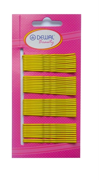 Невидимки желтые 50 мм (40 шт) волна Деваль Бьюти (Dewal Beauty) N-40Yellow - фото 94563