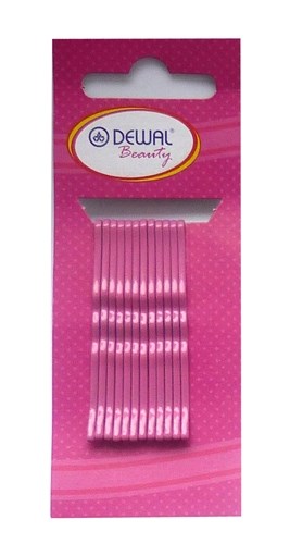 Невидимки розовые 50 мм (12 шт) волна Деваль Бьюти (Dewal Beauty) N-12PINK - фото 94575