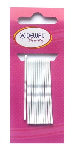 Невидимки белые 50 мм (12 шт) волна Деваль Бьюти (Dewal Beauty) N-12WHITE - фото 94581
