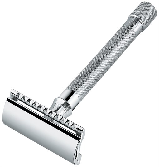 Станок Т- образный для бритья хромированный, с удлиненной ручкой, лезвие в комплекте (1 шт) Меркур (Merkur) 9 - фото 95083