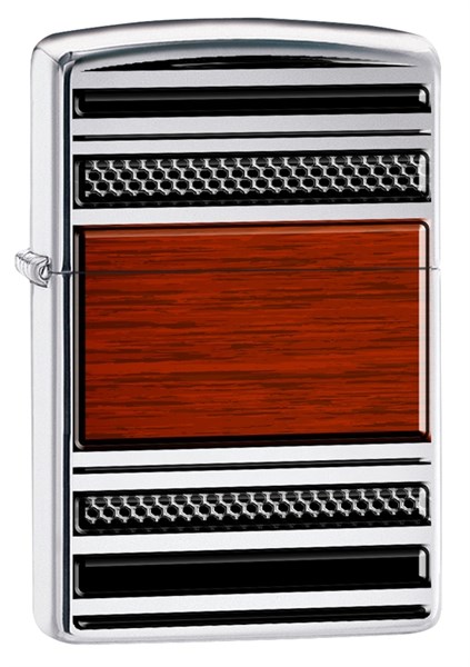 Широкая зажигалка Zippo Pipe Steel and Wood 28676 - фото 95125