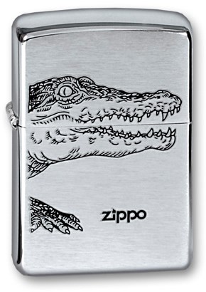 Широкая зажигалка Zippo 200 Alligator - фото 95387