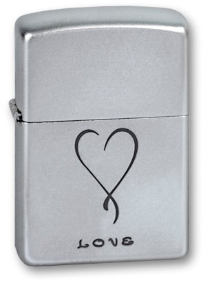 Широкая зажигалка Zippo 205 Love - фото 95411