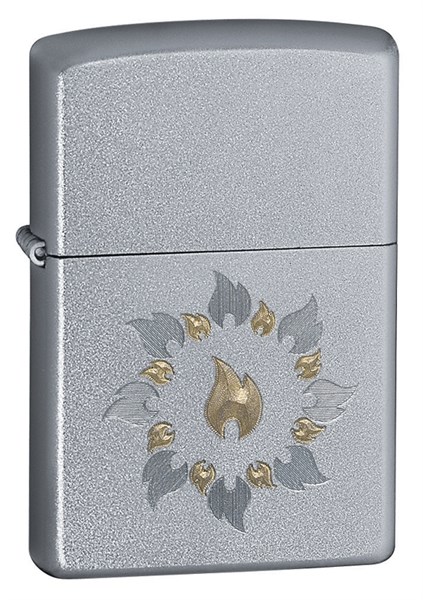 Широкая зажигалка Zippo Ring Of Fire 21192 - фото 95475