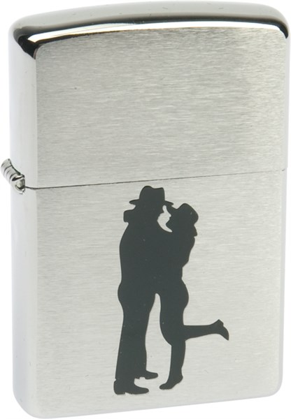 Широкая зажигалка Zippo Cowboy Couple 200 - фото 95493