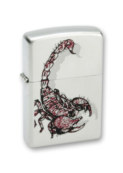 Широкая зажигалка Zippo Scorpion Color 205 - фото 95496