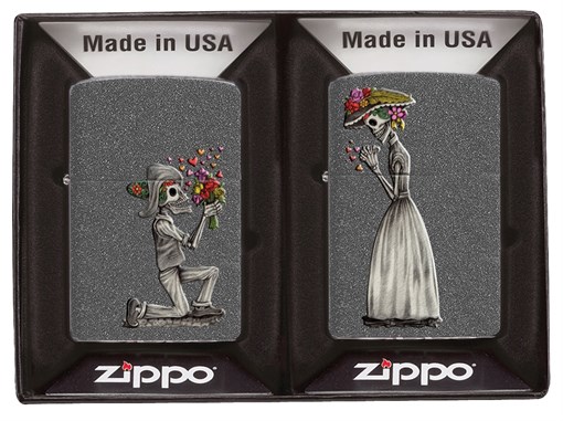 Набор из двух зажигалок Влюбленные зомби Зиппо (Zippo) 28987 - фото 95549
