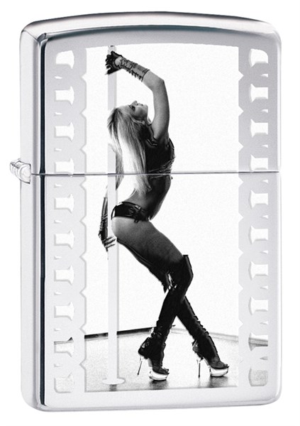 Широкая зажигалка Zippo Pole Dancer 28448 - фото 95700