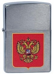 Широкая зажигалка Zippo 205 Cubes 200 Gerb Russia - фото 95798