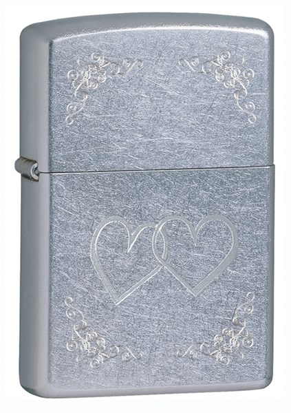 Широкая зажигалка Zippo Heart To Heart 24016 - фото 95937