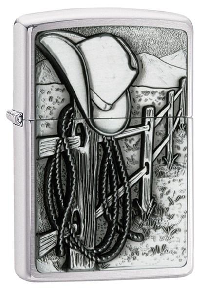 Широкая зажигалка Zippo Cowboy 24879 - фото 96006