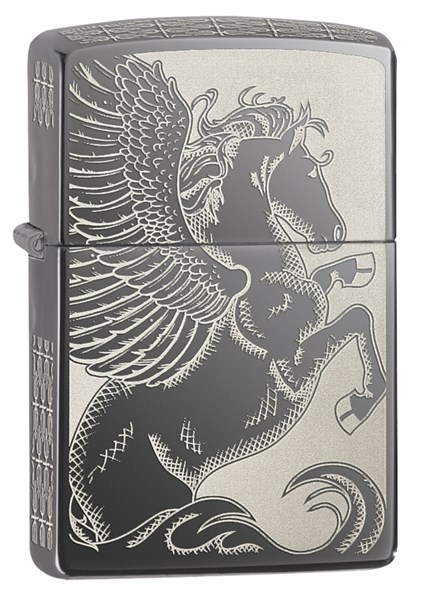 Широкая зажигалка Zippo Pegasus 28802 - фото 96075