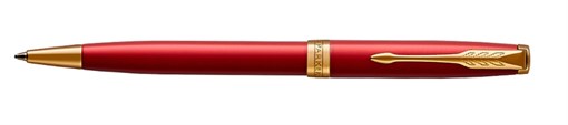 Ручка шариковая Essential Sonnet Laque Red GT Паркер (Parker) 1931476 - фото 96965