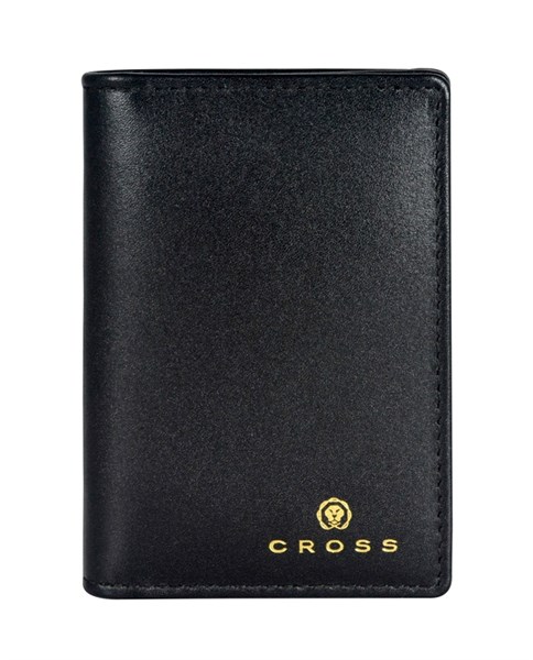 Визитница Кросс (Cross) Concordia Black, кожа наппа, гладкая, чёрный, 10,5 х 7,5 х 2 см - фото 99212
