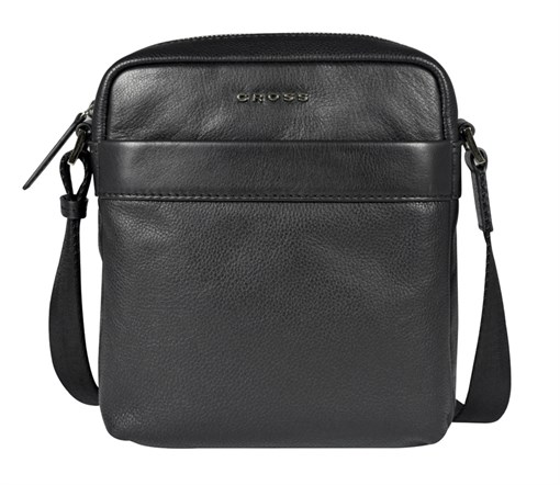 Сумка наплечная, Кросс (Cross) Renovar Black, кожа наппа, комбинированная, чёрный, 21 х 18 х 6 см - фото 99471