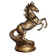 Фигура декоративная Конь большой цвет: черненое золото Н115см