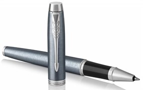 Ручка роллер Parker IM Core T321 (1931662) Light Blue Grey CT F черные чернила подар.кор.