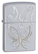 Широкая зажигалка Zippo Golden Betterfly 24339