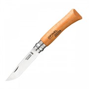 Нож Опинель (Opinel) №7, углеродистая сталь, рукоять из дерева бука