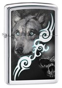 Зажигалка Зиппо (Zippo) Classic с покрытием High Polish Chrome, латунь/сталь, серебристая, 36x12x56 мм